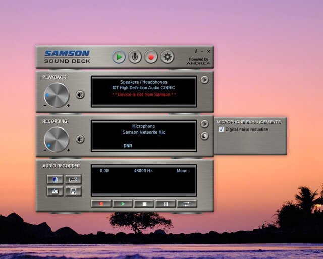 how do you use samson usb audio for mac andrea